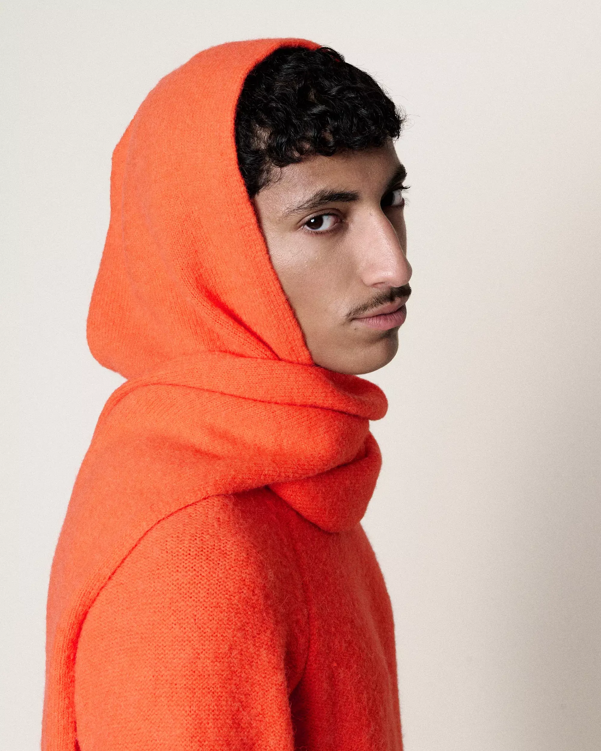 Homecore Baby Hood Bright Orange Strickkapuze Unisex orange